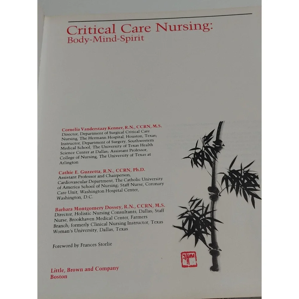 Critical Care Nursing Body-Mind-Spirit Kenner Guzzetta Dossey 1981 1st Ed HC